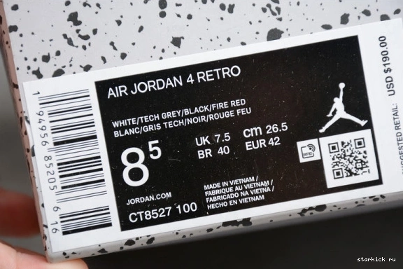 Oreo (2021) Retro White Air Jordan 4 CT8527-100 CT8527-100 1211